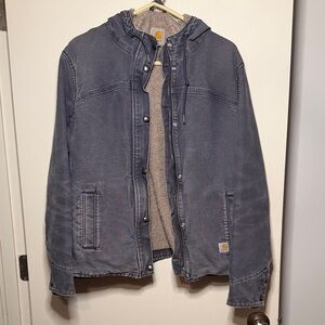 Carhartt Blue Utility Jacket with Hood